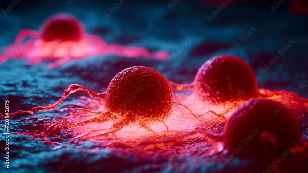 Concept of aggressive cancer spreading, malignant cells growth Stock ...