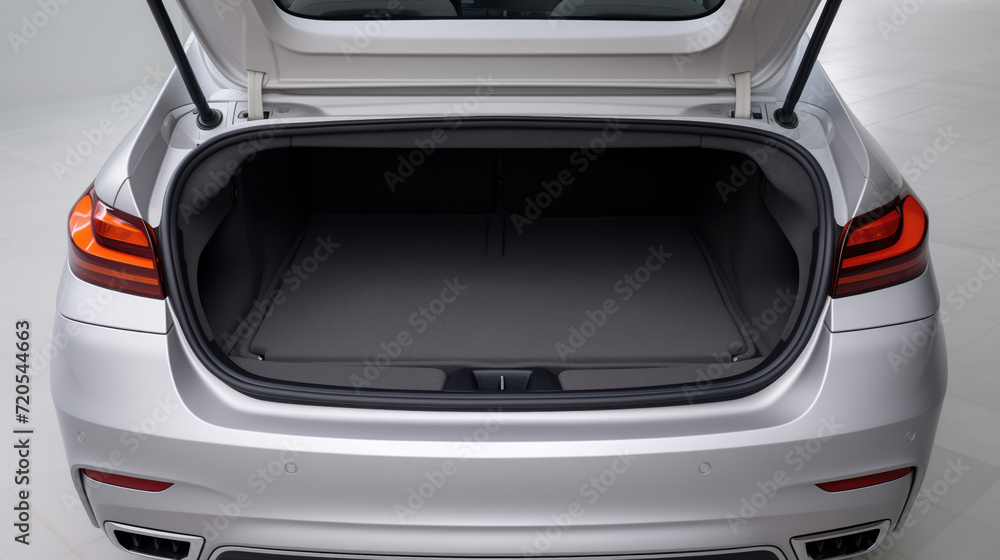 From Chaos to Order, Clean and Empty Modern Car Trunk Interior, Generative AI