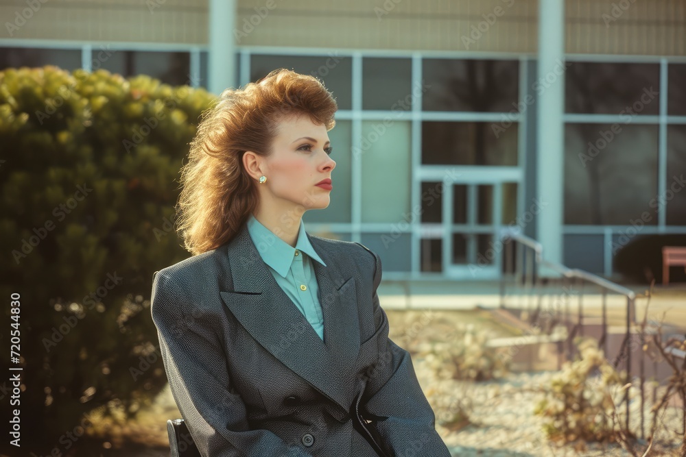 Retro Revival: A studio portrait capturing the essence of the 80s with a female sporting a bold mullet, showcasing the trendy and edgy fashion of that nostalgic era
Retro Revival: A studio portrait capturing the essence of the 80s with a female sporting a bold mullet, showcasing the trendy and edgy fashion of that nostalgic era