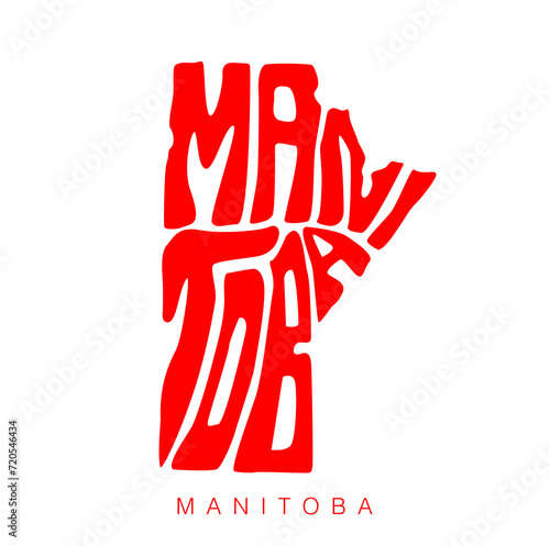 Manitoba map typography