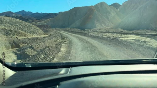 Off Road Driving Death Valley Park California Twenty Mule Team Canyon  photo