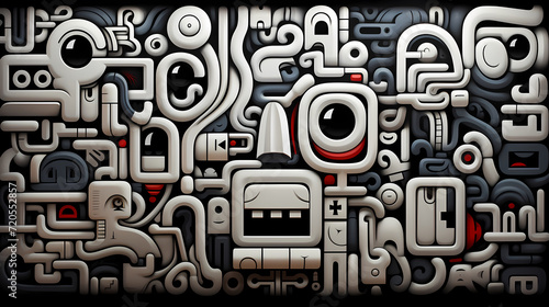 Cute graffiti art abstract background poster web page PPT, art background