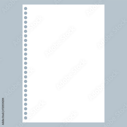 .Blank loose leaf notebook paper background. EPS file 76.