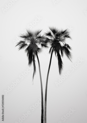 Minimalist Palm Trees: Black and White Aesthetics