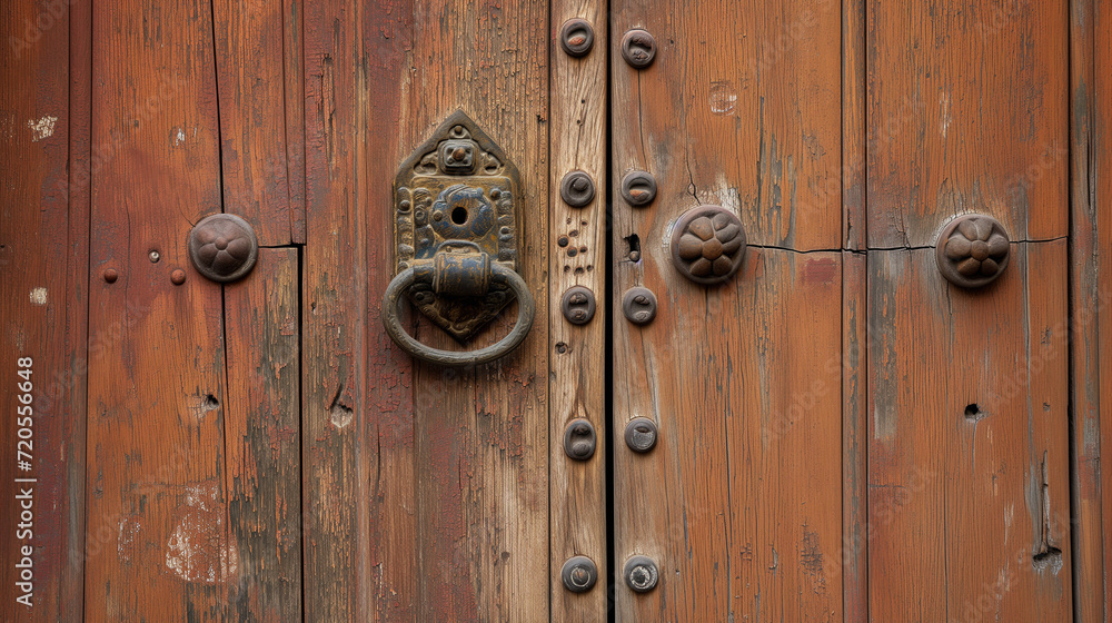 Old wooden door. Rustic wood texture Old wooden door. Rustic wood texture