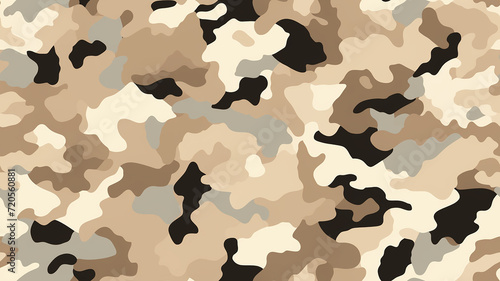 Beige camouflage pattern design poster background