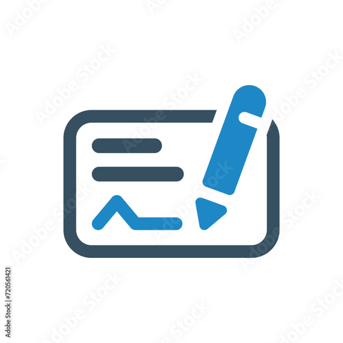 bank check icon vector illustration