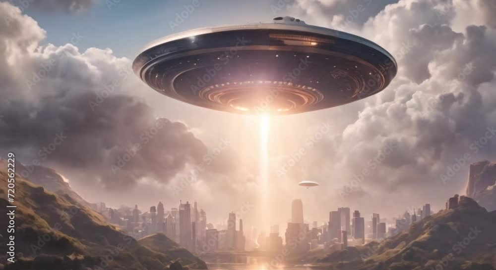 UFO ship technology passing in the sky UFO ship technology passing in the sky