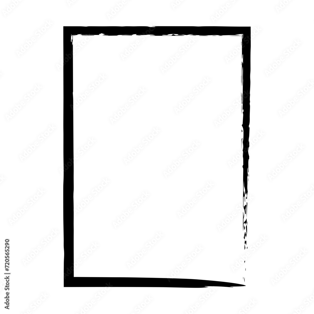 Frame border, grunge shape icon, vertical rectangle decorative doodle element for design in vector illustration
Frame border, grunge shape icon, vertical rectangle decorative doodle element for design in vector illustration