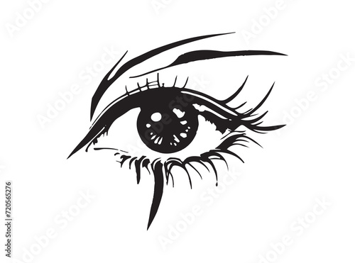human eye, third eye, element of black magic, alchemy, occultism, vintage engraving style. All seeing eye, eye of providence
