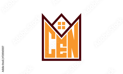 CEN initial letter real estate builders logo design vector. construction ,housing, home marker, property, building, apartment, flat, compartment, business, corporate, house rent, rental, commercial