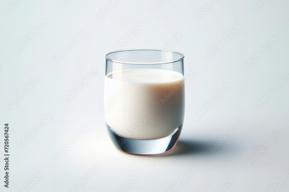 Glass of a milk isolated on a white background. ai generative Glass of a milk isolated on a white background. ai generative
