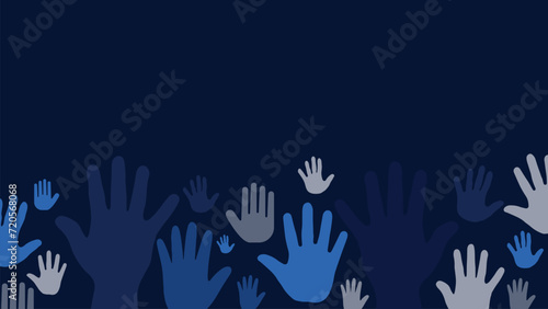 Abstarct diversity wavy line creative dark blue background. 