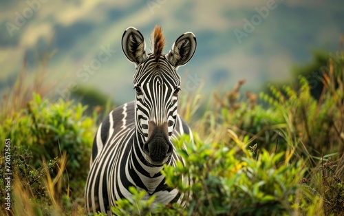 shot of zebras alert ears tuned to the sounds of the savannah