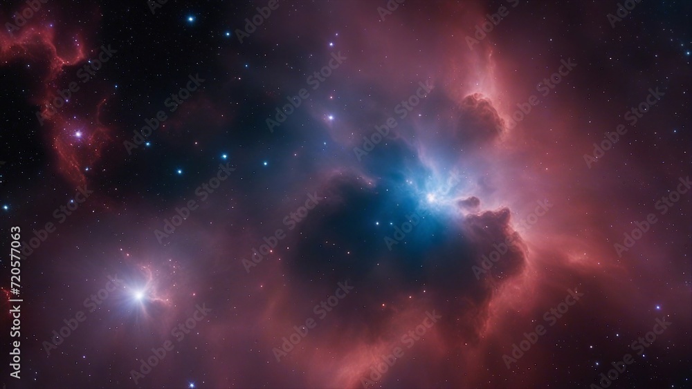 Naklejka premium space galaxy background A space scene with a nebula and a cluster of stars. The image shows a close up view 