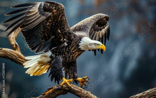 Shot of an eagle talons gripping onto a sturdy branch