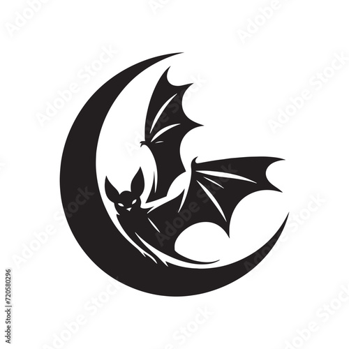 Mysterious Flyers: Bat Silhouette Ensemble and Bird Shadows Creating an Air of Enigma - Bat Illustration - Bat Vector
