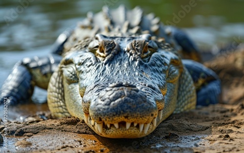 shot of a crocodile menacing stare