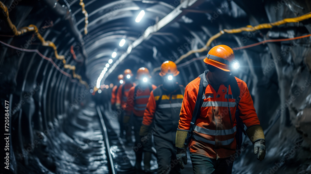A group of miners works deep in a coal mine, undertaking challenging and hazardous tasks in the bowels of the earth