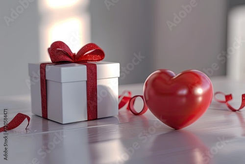 Valentine's Day Gift Box Cute red hearts to send love.