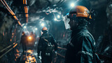 A group of miners works deep in a coal mine, undertaking challenging and hazardous tasks in the bowels of the earth