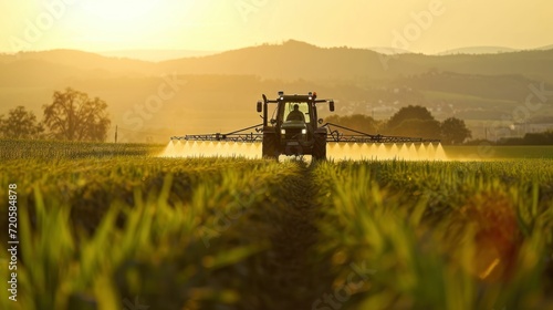 Shot of a truck equipped with a pesticide sprayer