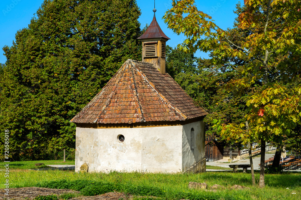 Kapelle aus Stöcken im Freilandmuseum Schwäbisch Hall-Wackershofen i Kapelle aus Stöcken im Freilandmuseum Schwäbisch Hall-Wackershofen i