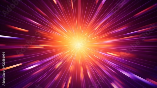 Abstract background with rays of light and beams in red and blue
