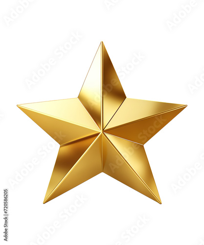 illustration of 3d gold star ai generated
