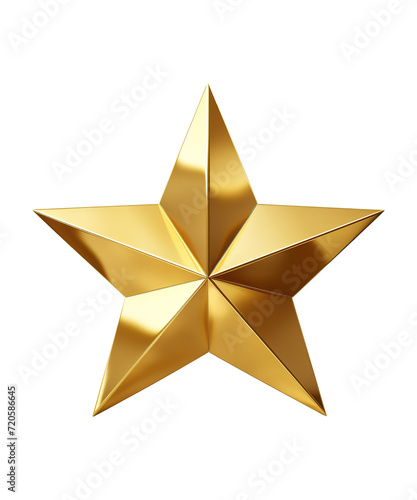 illustration of 3d gold star ai generated