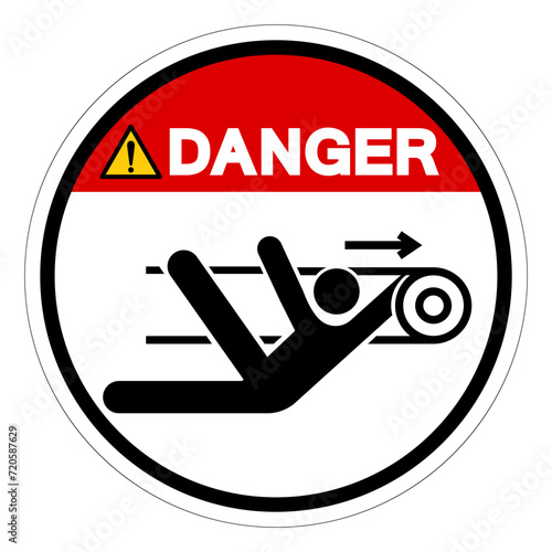 Danger Nip Hazard Symbol Sign, Vector Illustration, Isolate On White Background Label .EPS10