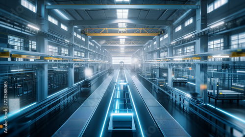 Automation, cloud technologies, and artificial intelligence converge in modern manufacturing. Efficiency and innovation unite in the pursuit of progress. Industry 4.0 concept