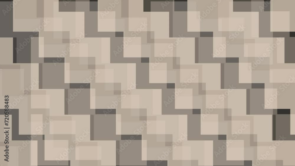 light and dark brown sqauares halftone gradient video. Slideshow for web sites, backgrounds, meditation. Geometry shapes animation. Magic fantasy modern looped animation. 4k quality. Royalty free.