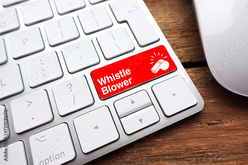 Whistleblower procedure concept inside company