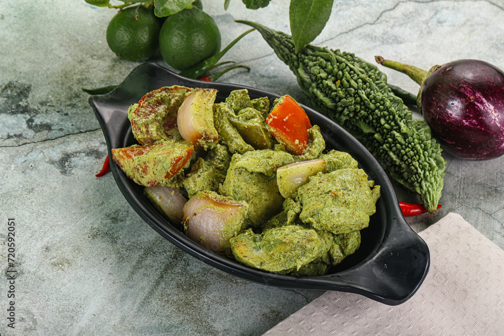 Indian cuisine - Chicken mint tikka Indian cuisine - Chicken mint tikka