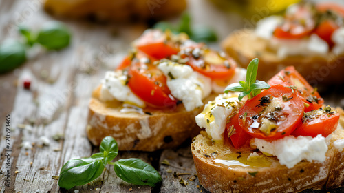 Rustic Goat Cheese and Tomato Bruschetta Delight