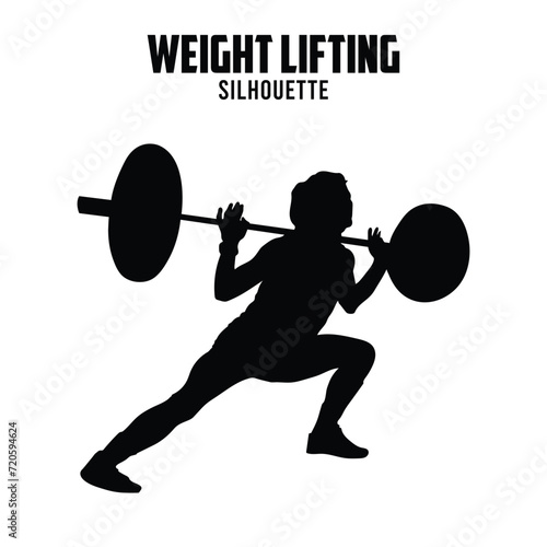 weight lifting women Silhouette vector stock illustration, weightlifter women silhoutte