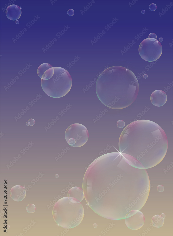 Bubble vector with colored background