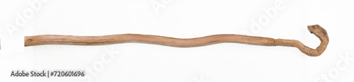 Foto ancient shepherd staff isolated on white background