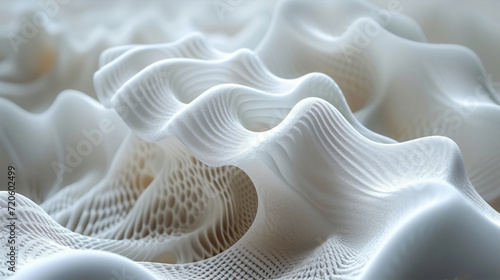 White wavy wallpaper. Abstract background. Generative AI