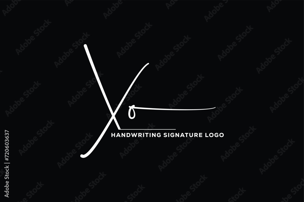 XO initials Handwriting signature logo. XO Hand drawn Calligraphy lettering Vector. XO letter real estate, beauty, photography letter logo design.