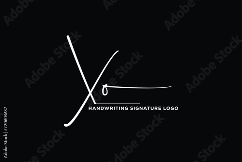 XO initials Handwriting signature logo. XO Hand drawn Calligraphy lettering Vector. XO letter real estate  beauty  photography letter logo design.