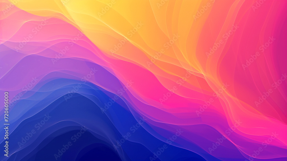 Blue, purple, pink, yellow and orange banner background. PowerPoint and Business background.