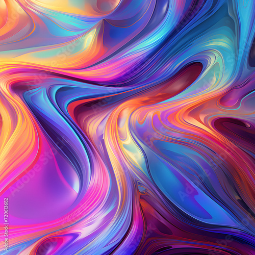Abstraction of bright colorful waves