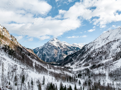 Winter Mountain Scenery in The Alps in Austria