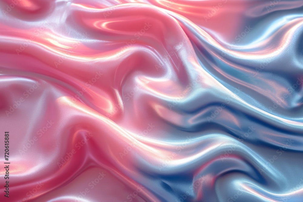 Fototapeta premium A vibrant valentine's day scene captured in an abstract masterpiece, featuring a swirling fusion of bright pastel colors and a soft lilac fabric with hints of love and romance