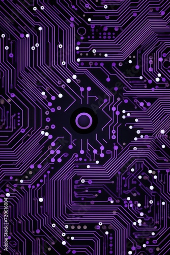 Computer technology vector illustration with lavender circuit board background