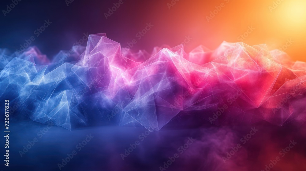  a very colorful abstract background with a lot of smoke and a bright sun in the middle of the picture and a lot of smoke in the middle of the picture. - obrazy, fototapety, plakaty 