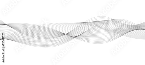 black and white wavy stripes background. Vector illustration