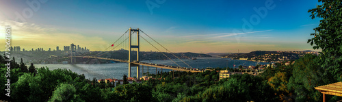Tableau sur toile Istanbul Bosphorus panoramic photo